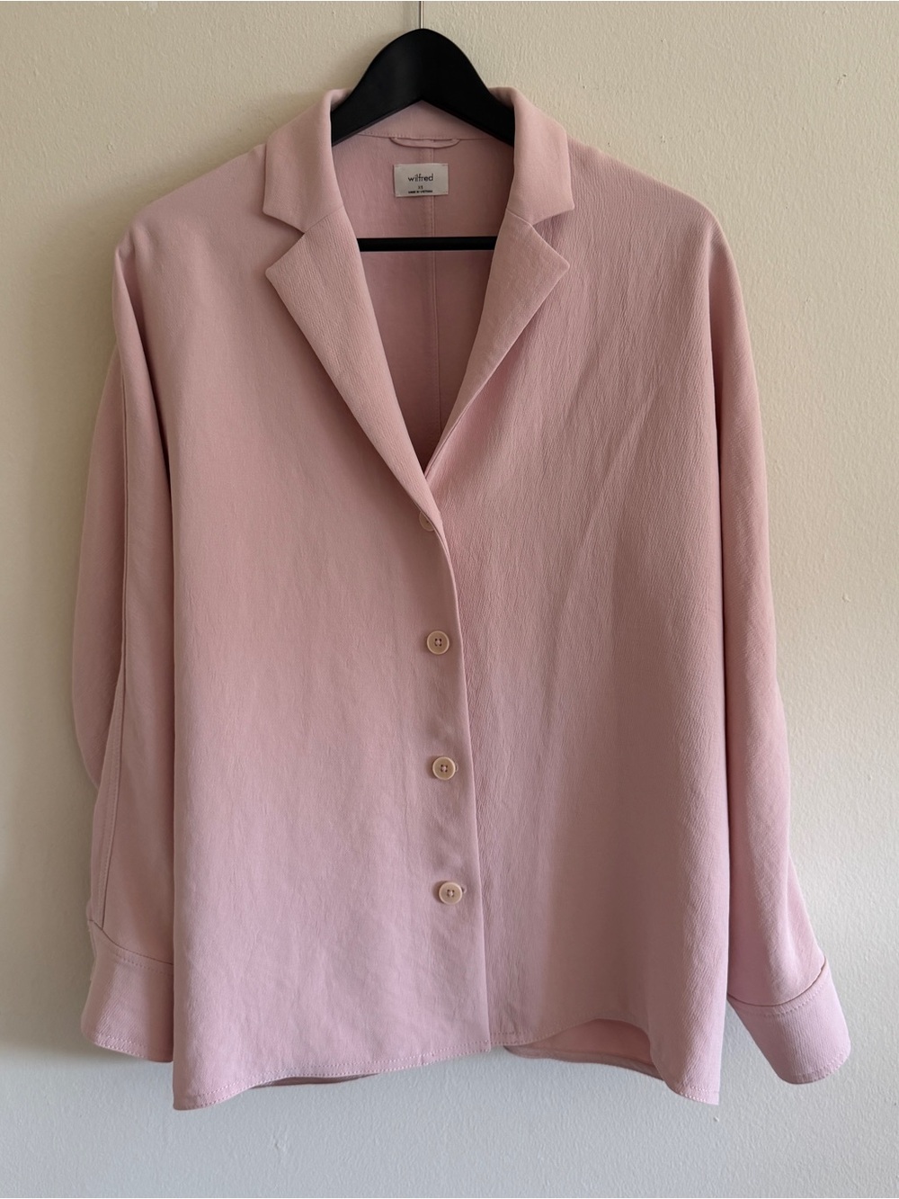 Wilfred Freeform Pink Button-Front Blouse